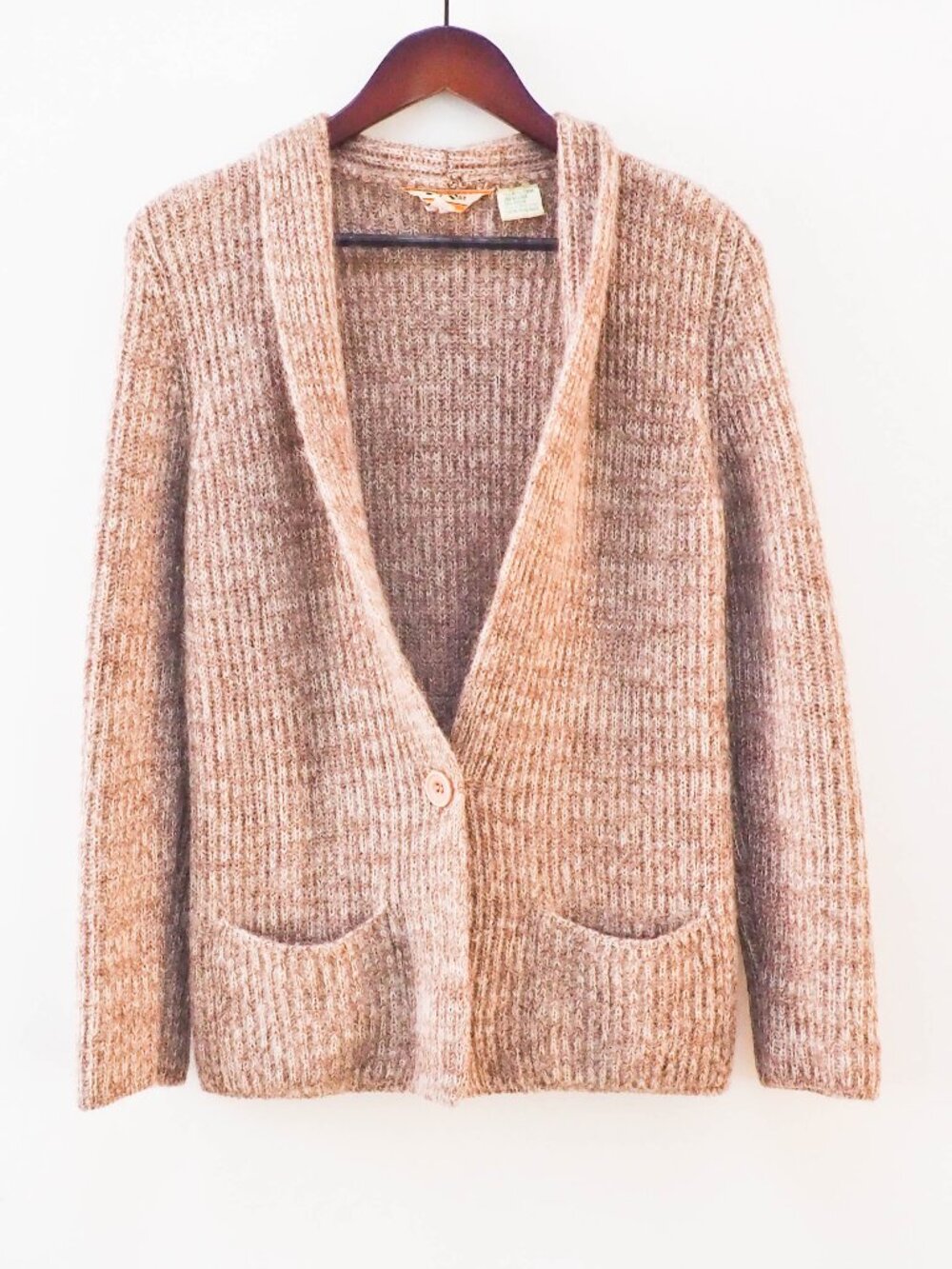 The Bay Button Cardigan - Medium - Vtg Cozy Wool Cardigan Sweater